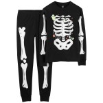 Multi Adult 2-Piece Halloween Skeleton 100% Snug Fit Cotton Pajamas