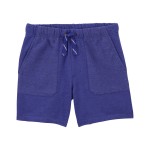 Blue Kid Pull-On Reverse Pockets French Terry Shorts