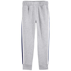 Grey Kid Pull-On Fleece Pants
