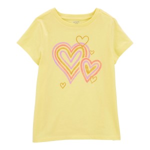 Yellow Kid Heart Graphic Tee