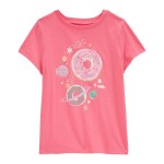 Pink Kid Donut Galaxy Graphic Tee