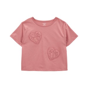 Pink Kid Butterfly Boxy-Fit Graphic Tee