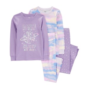 Purple/Blue Kid 4-Piece Dance All Night 100% Snug Fit Cotton Pajamas