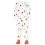 White Baby 1-Piece Halloween 100% Snug Fit Cotton Footie Pajamas