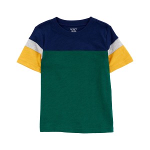 Green/Yellow Baby Colorblock Graphic Tee