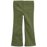 Green Baby Flare Pull-On Twill Pants