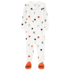 Ivory Toddler 1-Piece Halloween 100% Snug Fit Cotton Footie Pajamas