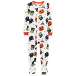 Multi Toddler 1-Piece Halloween 100% Snug Fit Cotton Footie Pajamas
