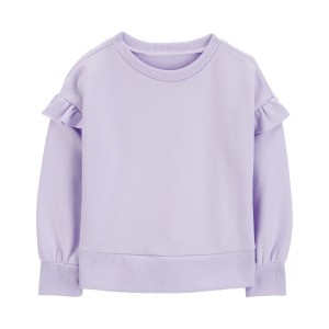 Purple Toddler Fleece Crew Neck Sweatshirt