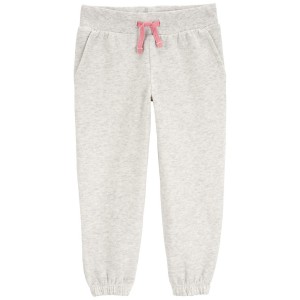 Grey Toddler Pull-On Fleece Joggers