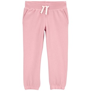 Pink Toddler Pull-On Fleece Joggers
