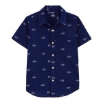 Navy Kid Button-Down Shirt