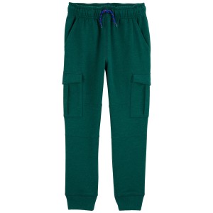 Green Kid Pull-On Knit Cargo Pants