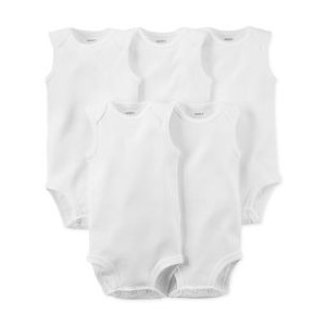 Baby Boys or Baby Girls Sleeveless Bodysuits Pack of 5