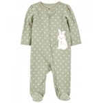 Baby Boys and Baby Girls 2-Way Zip Sleep and Play Coverall