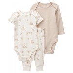Baby Boys or Baby Girls Bodysuits and Joggers 3 Piece Set