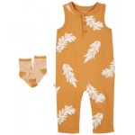 Baby Boys Feather Jumpsuit and Socks 2 Piece Set