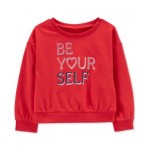 Toddler Girls Be Yourself Graphic Top
