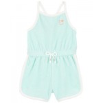 Baby Girls Embroidered Terry Criss Cross Romper