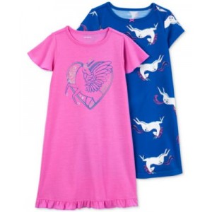 Toddler Girls Unicorn Nightgowns Pack of 2