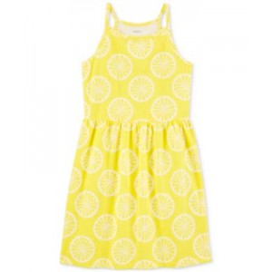 Little & Big Girls Lemon-Print Cotton Tank Dress