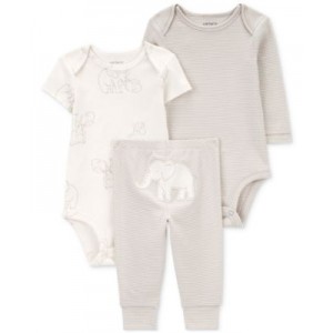 Baby Cotton Elephant Little Character Bodysuits & Pants 3 Piece Set