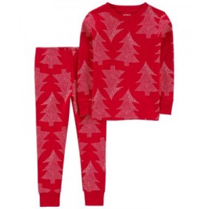Baby Boys and Baby Girls Christmas Tree 100% Snug Fit Cotton Pajamas 2 Piece Set