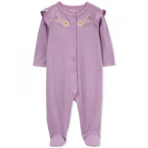 Baby Floral Snap-Up Sleep and Play Footed Coverall