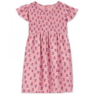 Toddler Girls Floral-Print Smocked Dress