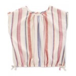 Little & Big Girls Stripe Sleeveless Linen Top