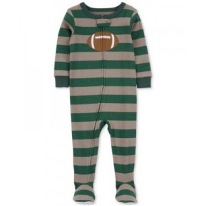 Baby Boys 1-Piece Football 100% Snug-Fit Cotton Footed Pajama