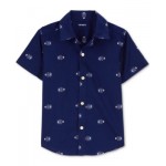 Toddler Boys Insect-Print Button-Down Shirt