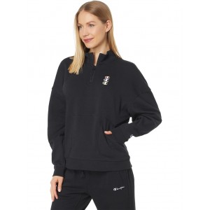 Campus French Terry 1/4 Zip Black