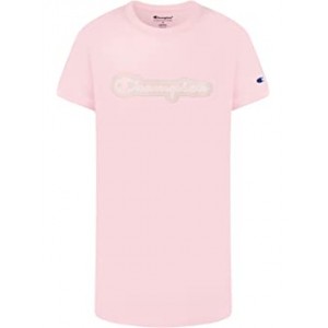 Champion Graphic Jersey Dress (Big Kids) Pink Candy