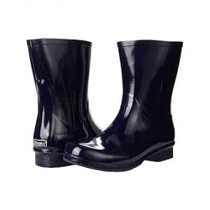 Polished Mid Rain Boots Navy