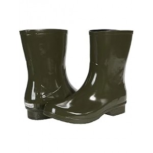 Polished Mid Rain Boots Olive