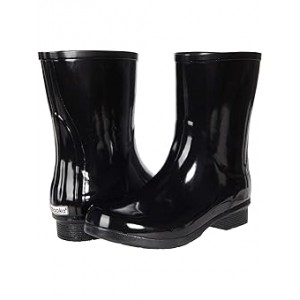Polished Mid Rain Boots Black