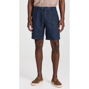 Pleated Linen Shorts 9.5