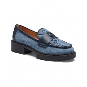 COACH Leah Quilted Denim Loafer