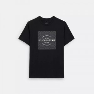 signature square t shirt in organic cotton