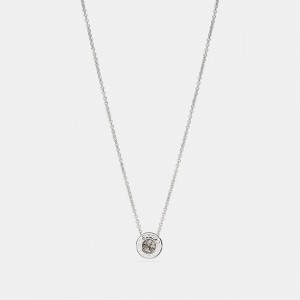 open circle stone strand necklace
