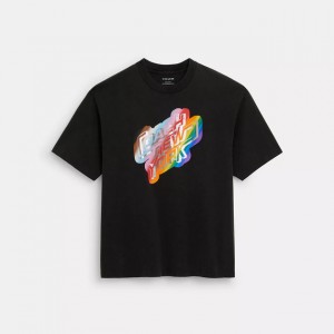 rainbow new york t shirt in organic cotton
