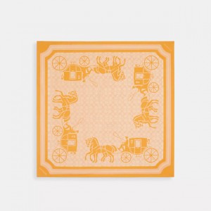 signature horse and carriage silk square scarf