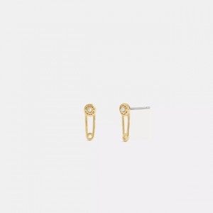 safety pin stud earrings