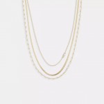 delicate layered chain necklace