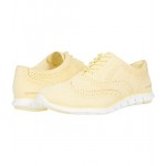 Zerogrand Wing Tip Oxford Closed Hole II Pale Banana Suede/Pale Banana Paintline/Optic Whit
