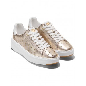 Grandpro Topspin Sneaker Soft Gold/ White/Micro Studs
