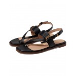 Anica Lux Buckle Sandals Black Leather