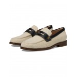 Lux Pinch Penny Loafer Natural Canvas/Black Leather