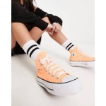 Converse Chuck Taylor All Star Lift Hi trainers in orange
